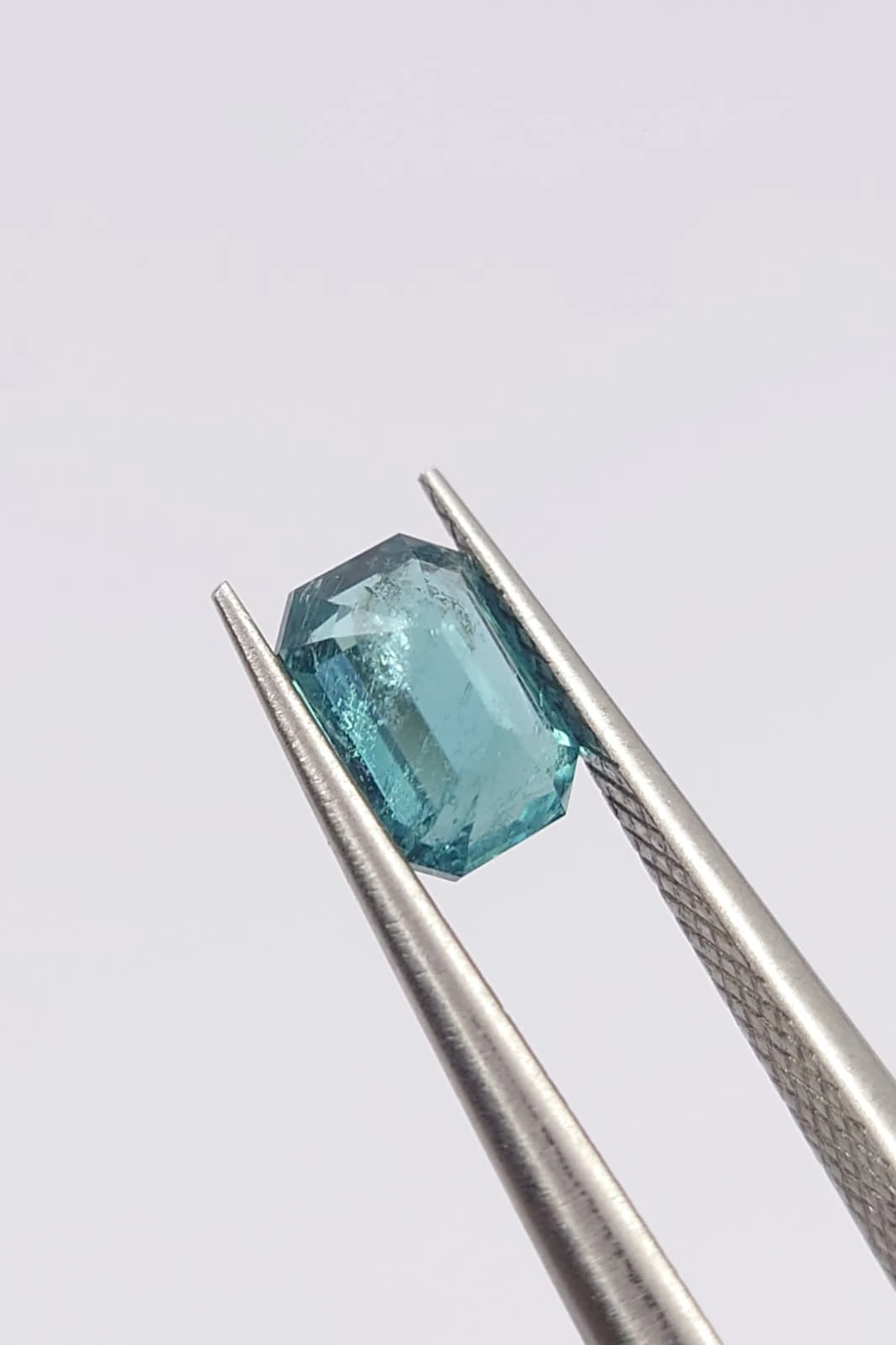 0.60ct Lagoon Green Tourmaline Emerald Cut Loose Gemstone From Afghanistan — view 2